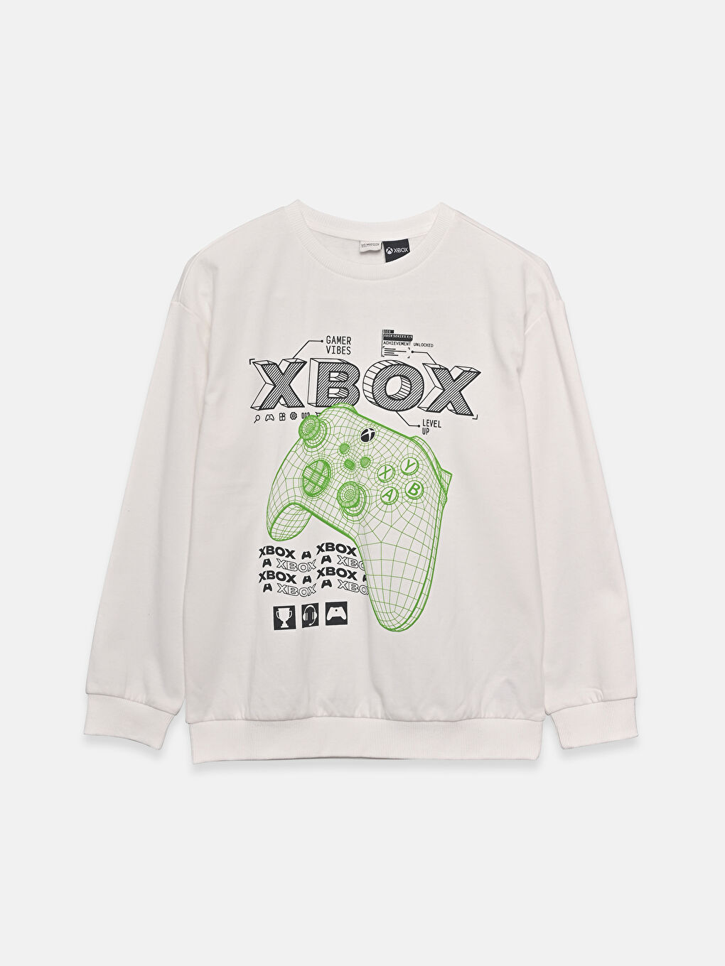 Hanorac Xbox imprimat pentru Băieți cu guler rotund