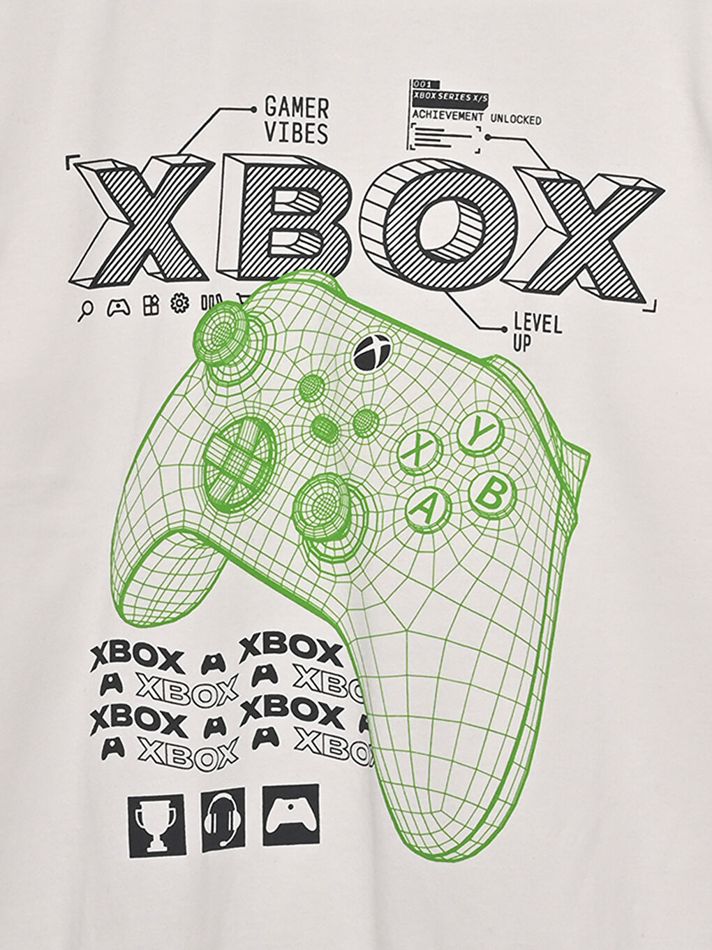 Hanorac Xbox imprimat pentru Băieți cu guler rotund-2