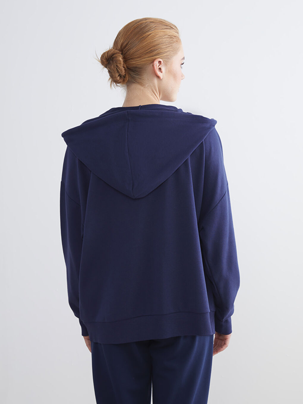 LCW Modest Hooded Oversize Women's Zipper Sweatshirt -W5GM81Z8-HFH