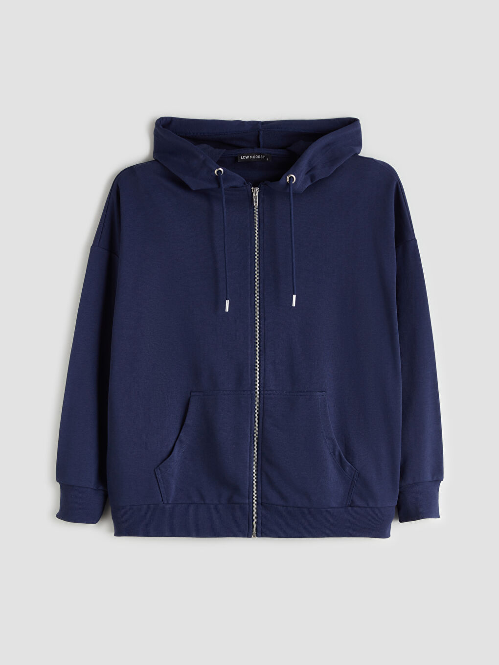 LCW Modest Hooded Oversize Women's Zipper Sweatshirt -W5GM81Z8-HFH