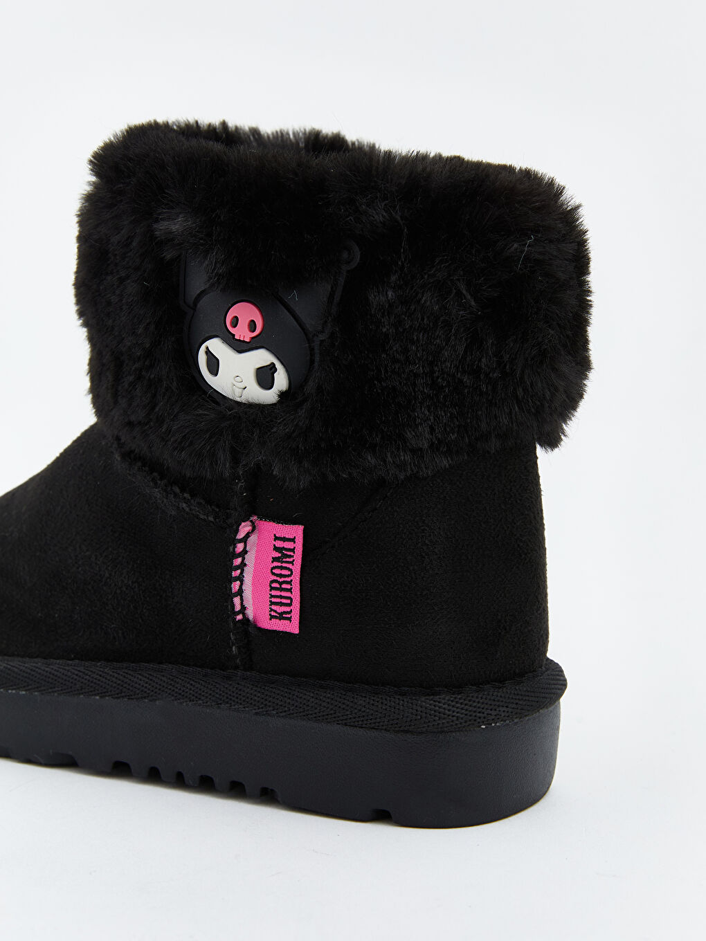 Siyah Kuromi Lisanslı Kız Çocuk Süet Bot-4