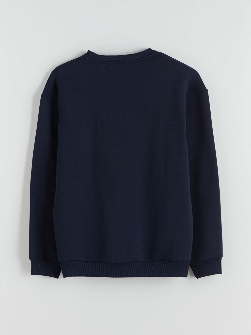 Lacivert Bisiklet Yaka Erkek Sweatshirt-6