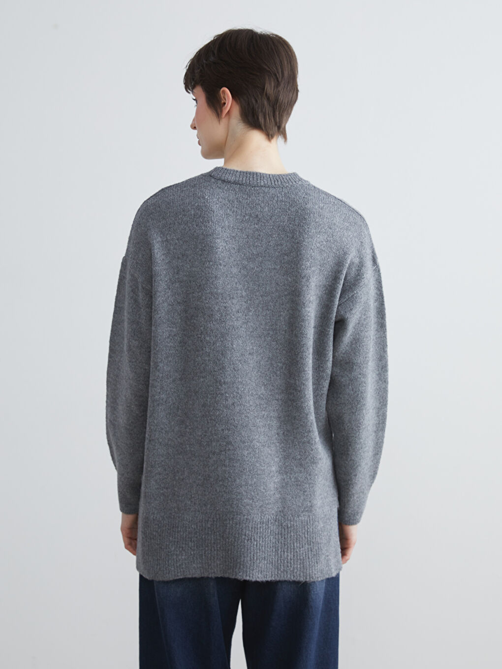 LCW Vision Crew Neck Oversize Women's Knitwear Sweater -W5GN23Z8-D3A