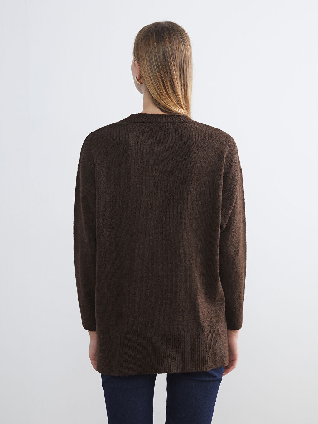 LCW Vision Crew Neck Oversize Women's Knitwear Sweater -W5GN23Z8-RXC
