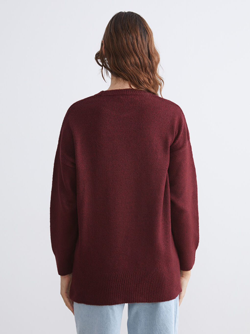 LCW Vision Crew Neck Oversize Women's Knitwear Sweater -W5GN23Z8-DCL