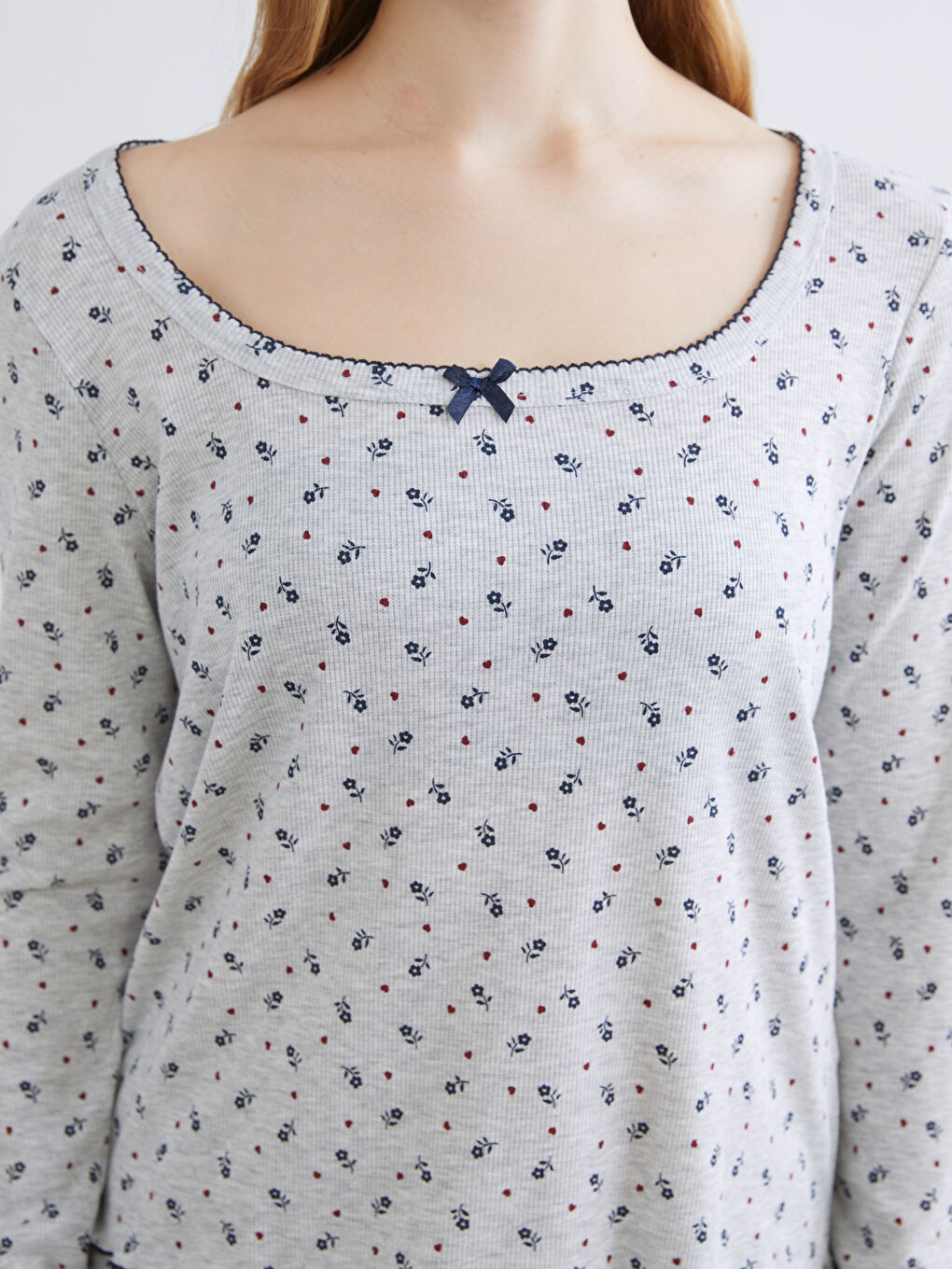 Тийнейджърка Сиво Комплект пижами-2