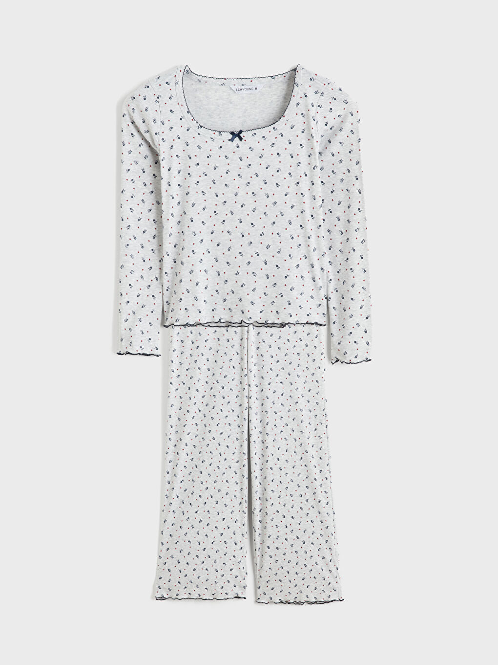 Тийнейджърка Сиво Комплект пижами-4