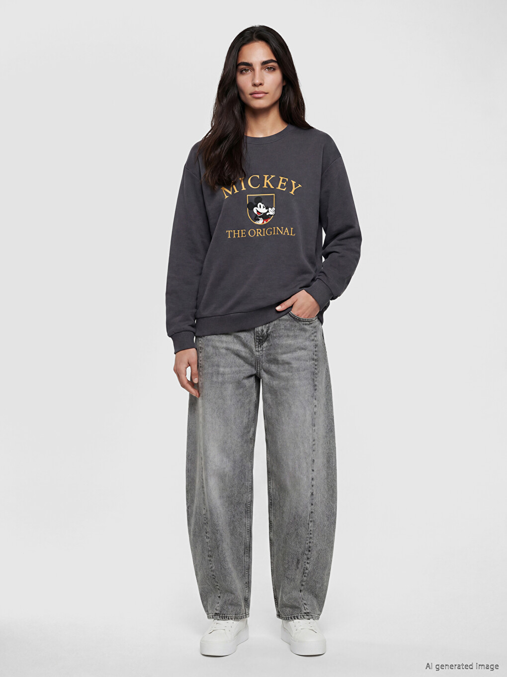 XSIDE Women's Sweatshirt with Mickey Mouse Print - W5GN78Z8-E93