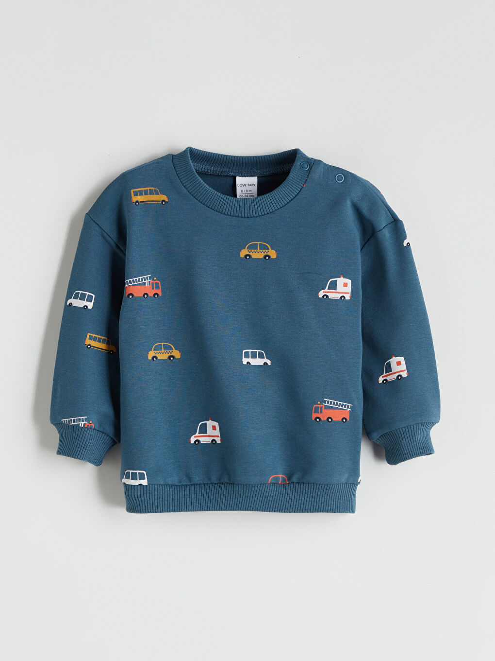 LCW baby Printed Baby Boys' Sweatshirt and Sweatpants 2 Pack Set -W5GN85Z1-774