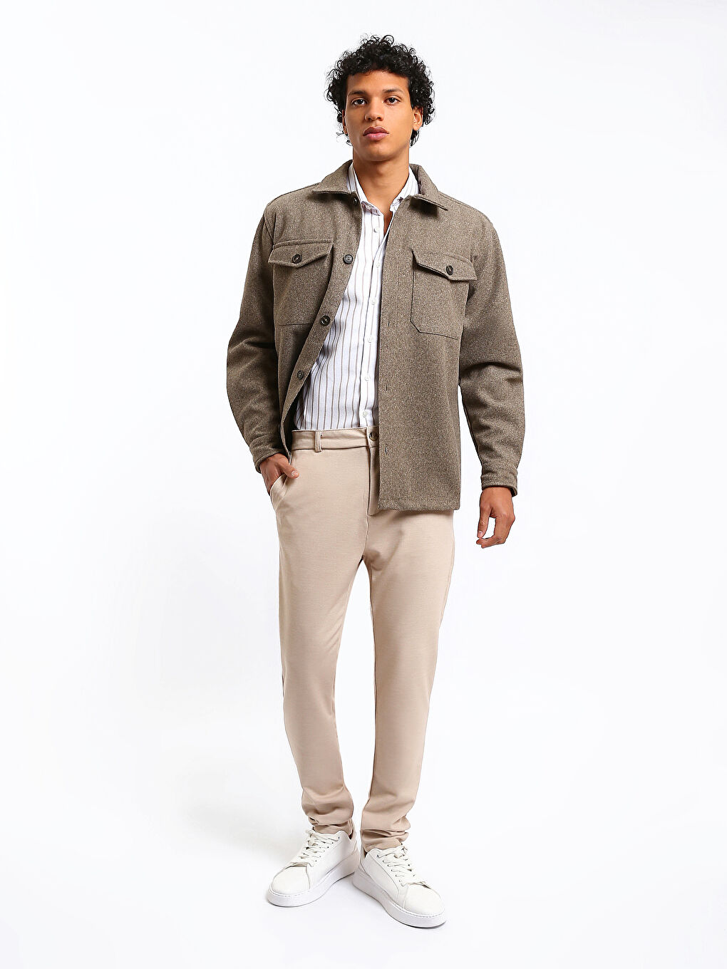 Regular Fit Long Sleeve Cachet Men's Shirt Jacket-1