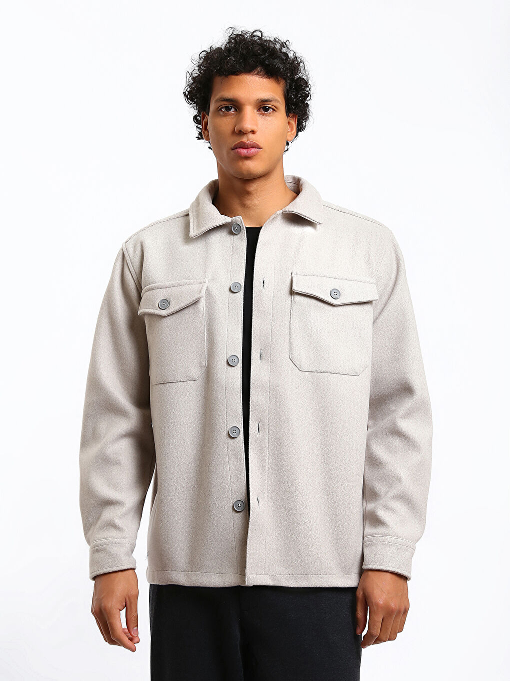 Regular Fit Long Sleeve Cachet Men's Shirt Jacket