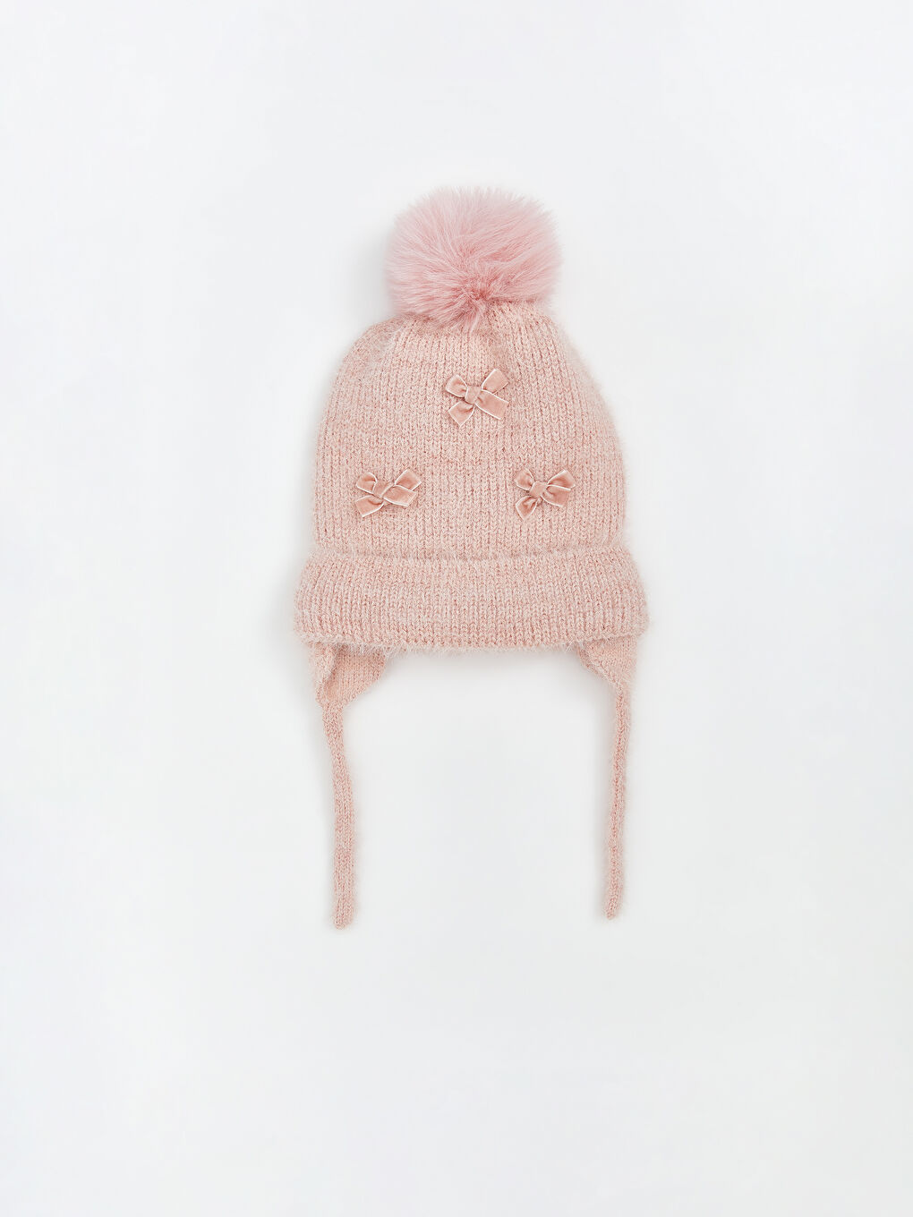 Шапочка для новорождённого с помпоном