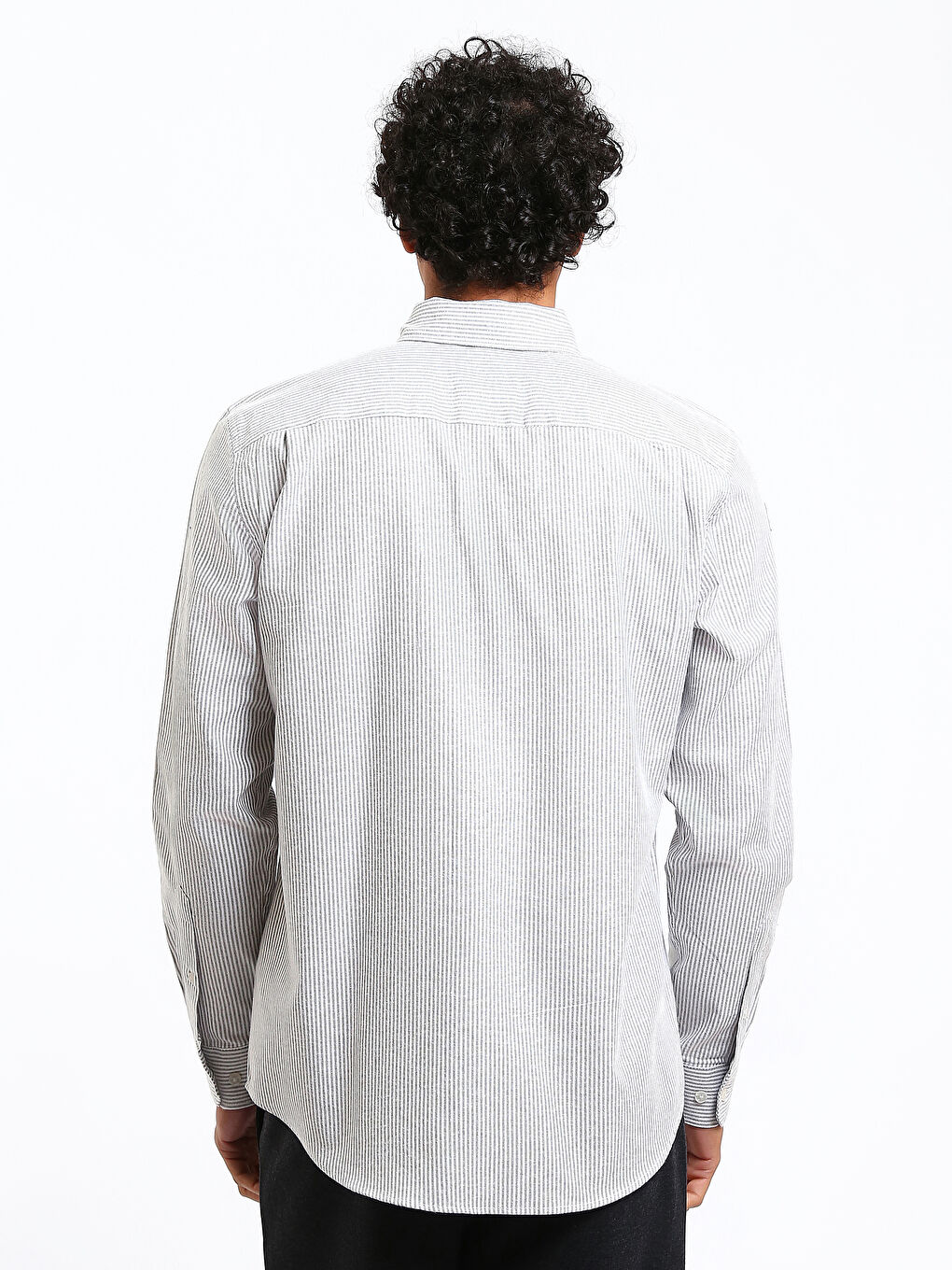 Regular Fit Long Sleeve Striped Men's Shirt-4