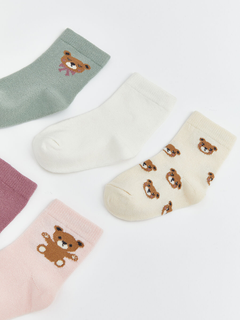Šarene čarape do gležnja za bebe devojčice, pakovanje od 5 komada-1