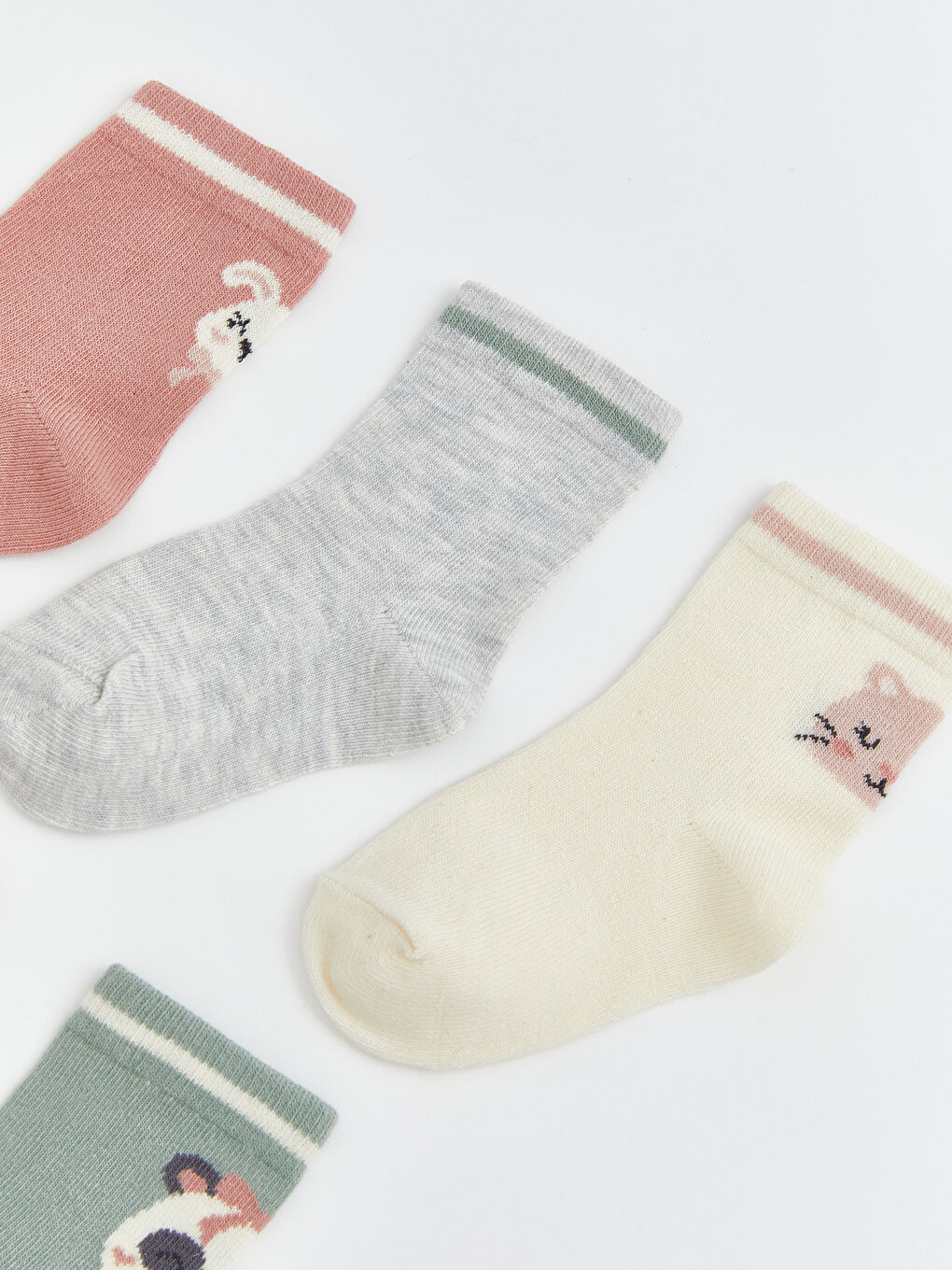 Šarene čarape do gležnja za bebe devojčice, pakovanje od 5 komada-2