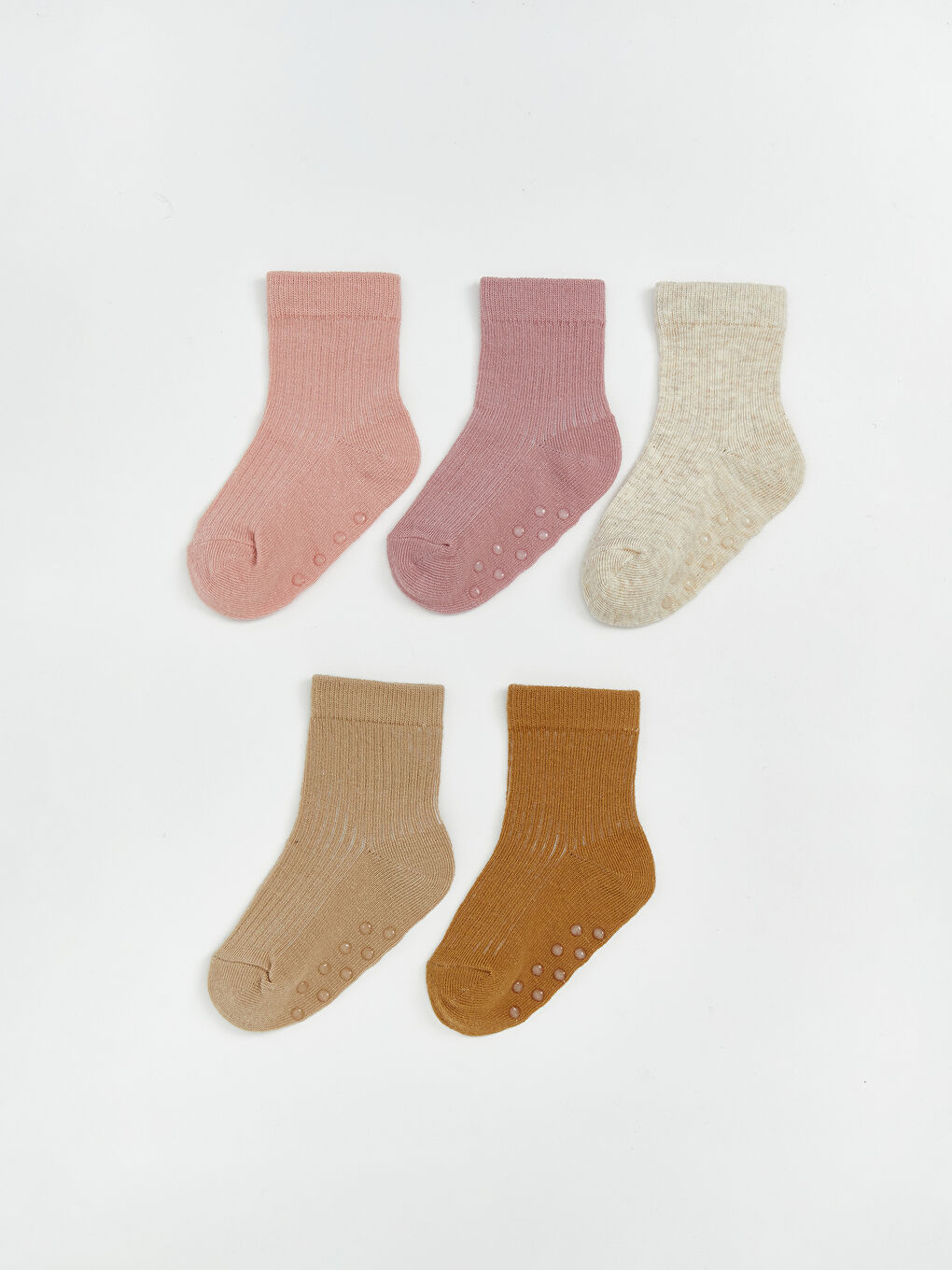 Basic Girls' Ankle Socks 5 Pack