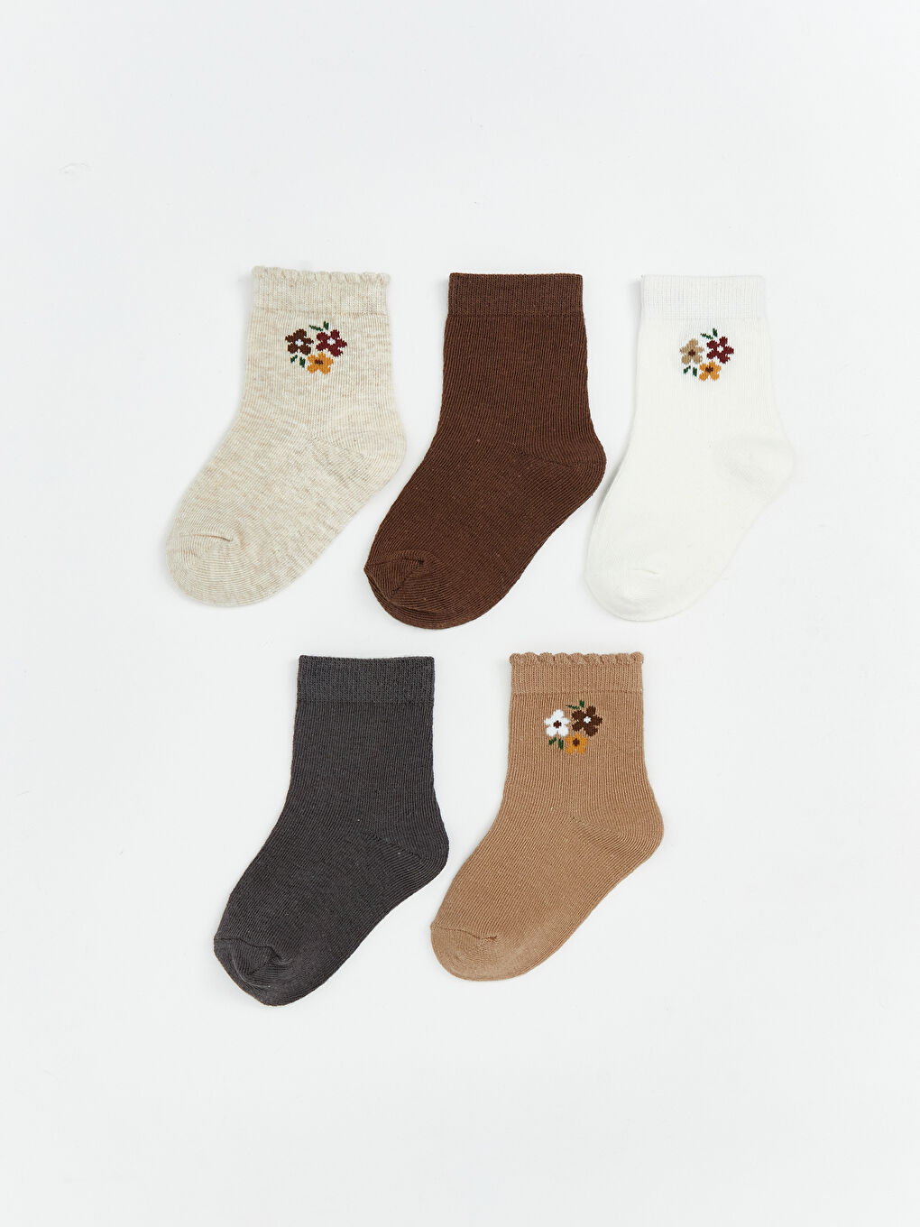 Floral Baby Girls' Ankle Socks 5 Pack