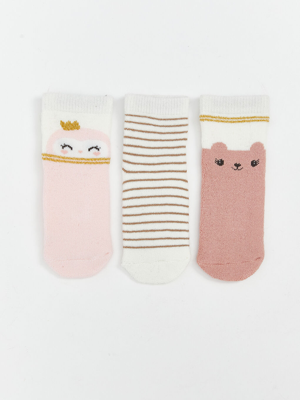 Štampane Frotirne Nazuvice za Bebe Devojčice, Pakovanje od 3