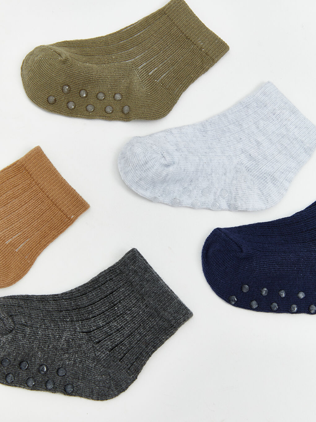 Osnovne Čarape do Gležnja za Dječake Bebe, Pakiranje od 5 Komada-2