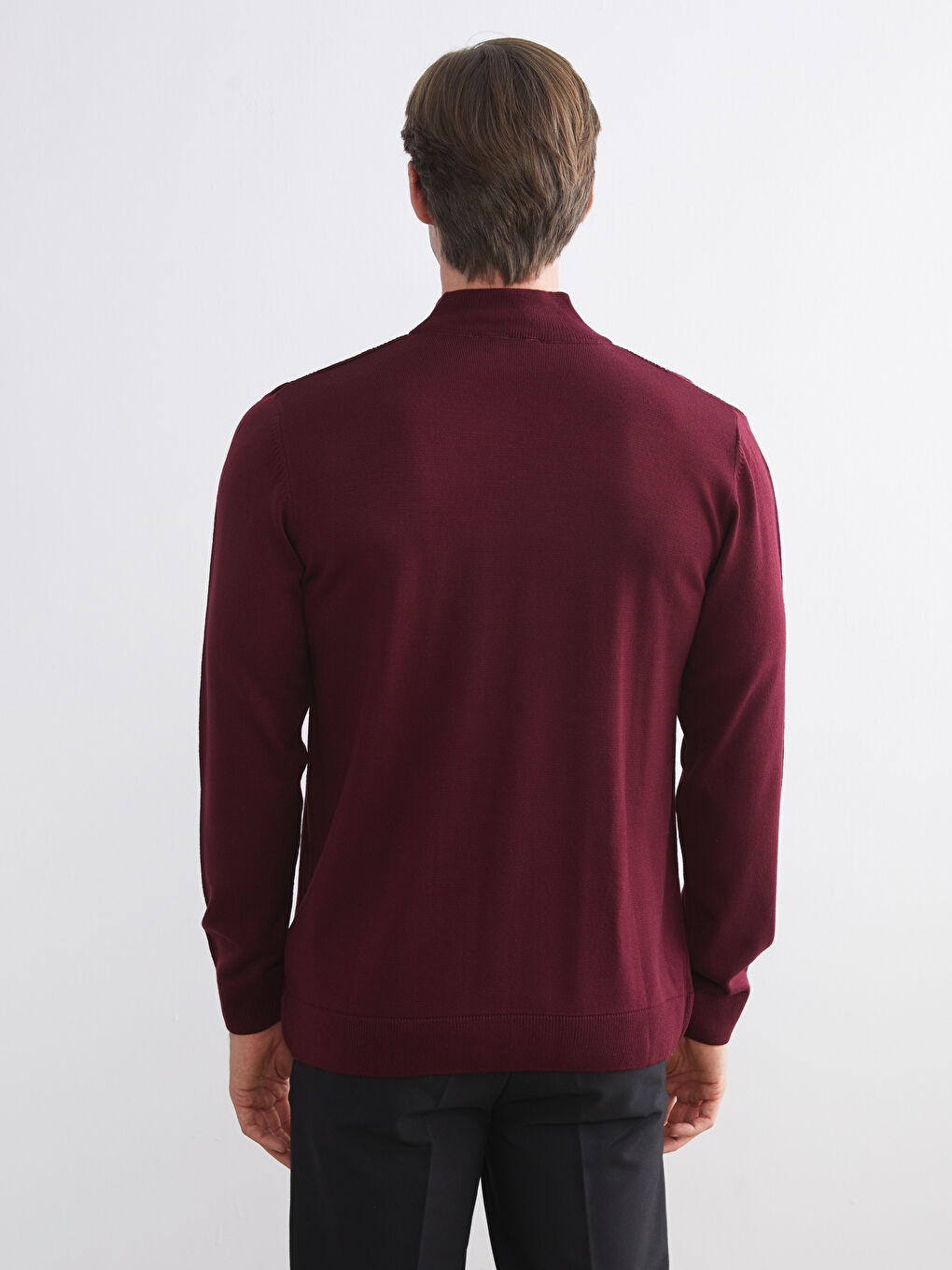 Pull-Over En Tricot Pour Hommes À Demi-Col Roulé-3