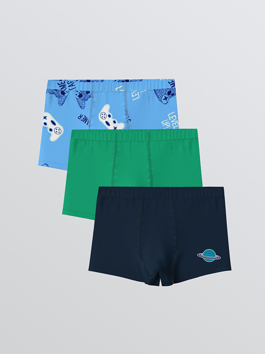 Printed Boys' Boxer Trunks 3-Pack