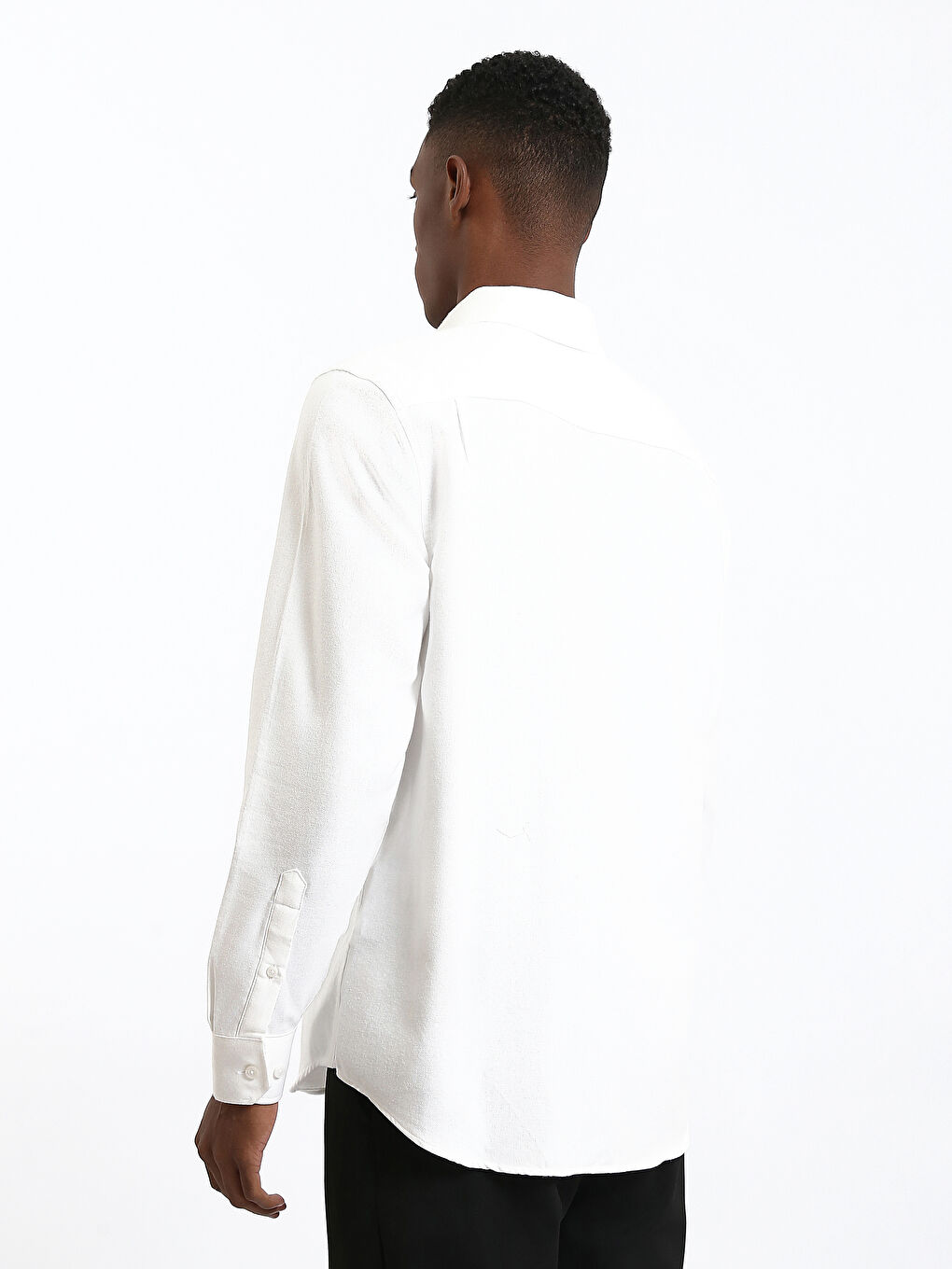 قميص فلانيل كم طويل عادي للرجال-4