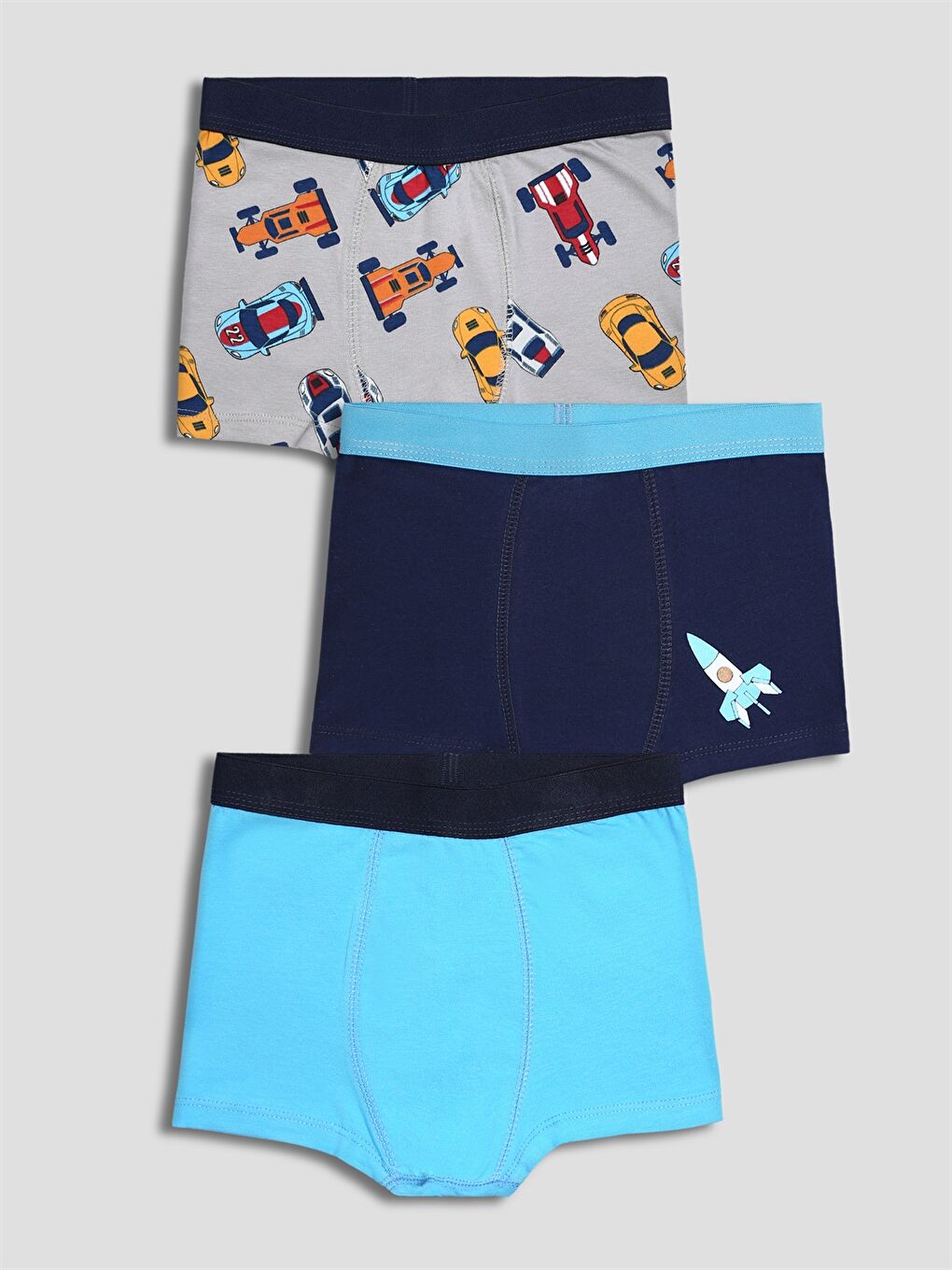 Boy GREY Boxer Trunks