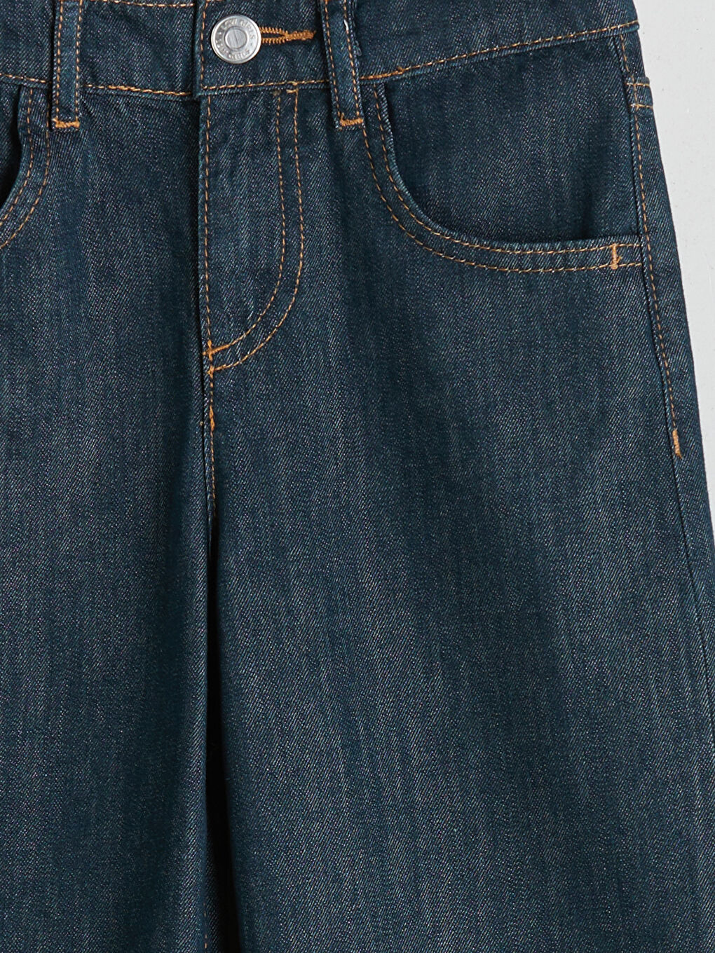 İndigo Wideleg Kız Çocuk Jean Pantolon-2