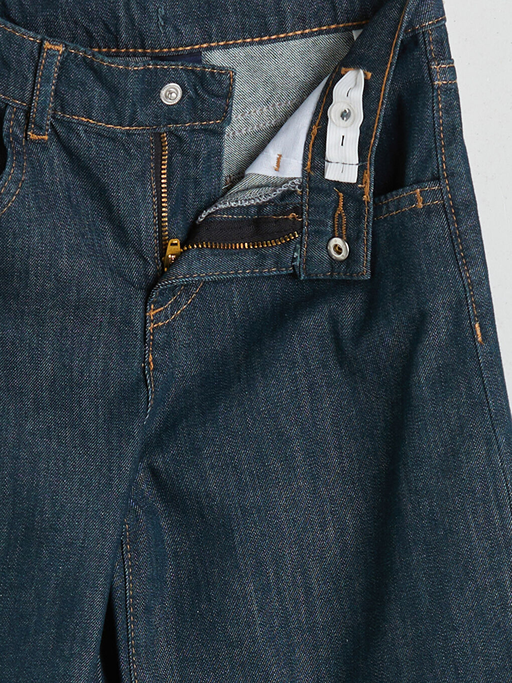 İndigo Wideleg Kız Çocuk Jean Pantolon-3