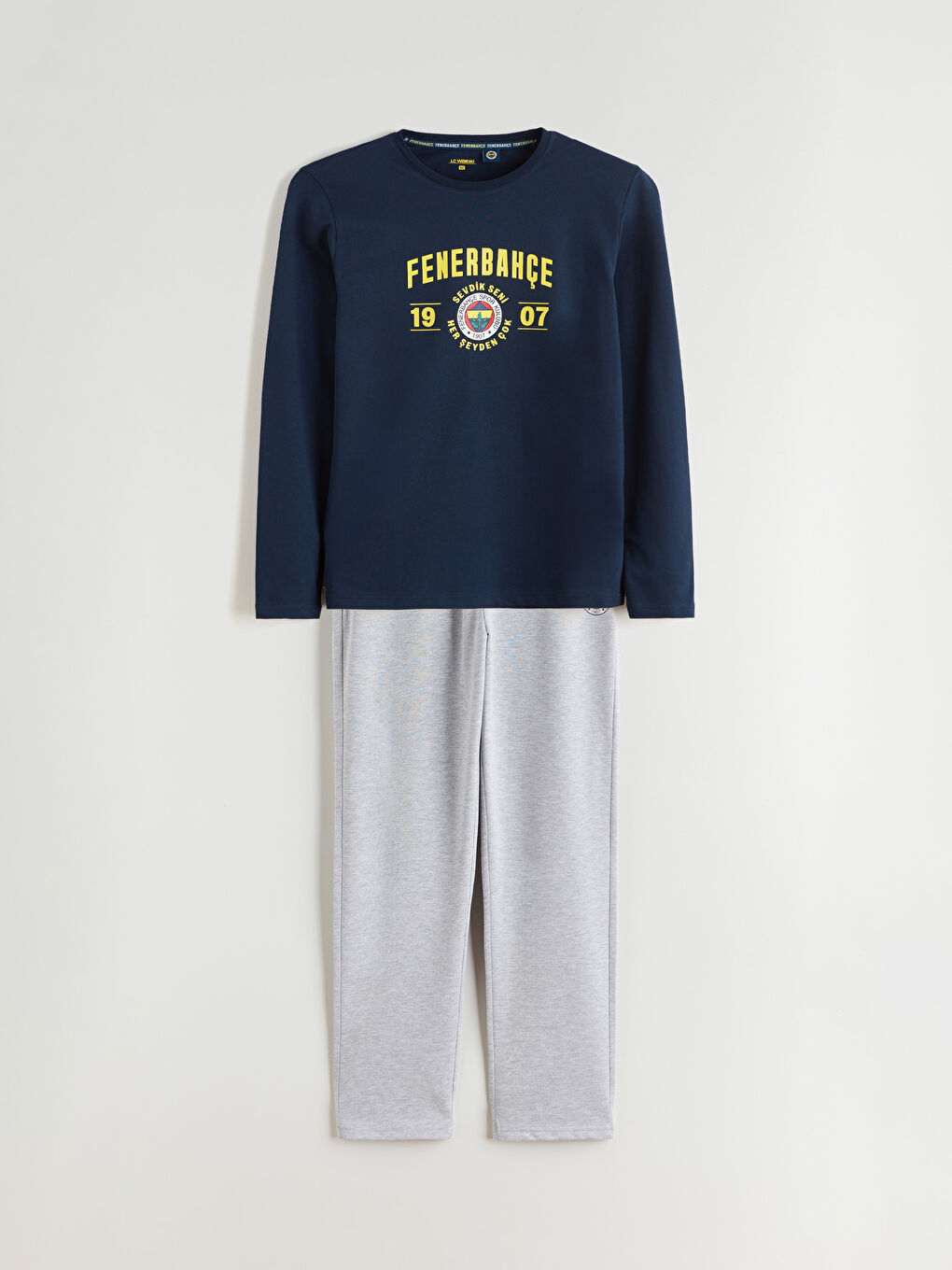 Lacivert Fenerbahçe Baskılı Erkek Pijama Takımı-4