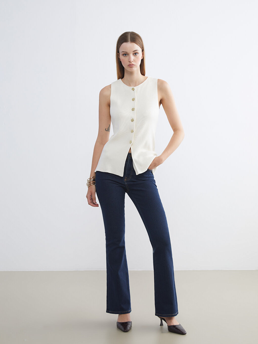 LCW Jeans Flare Women's Jeans -W5GP26Z8-423