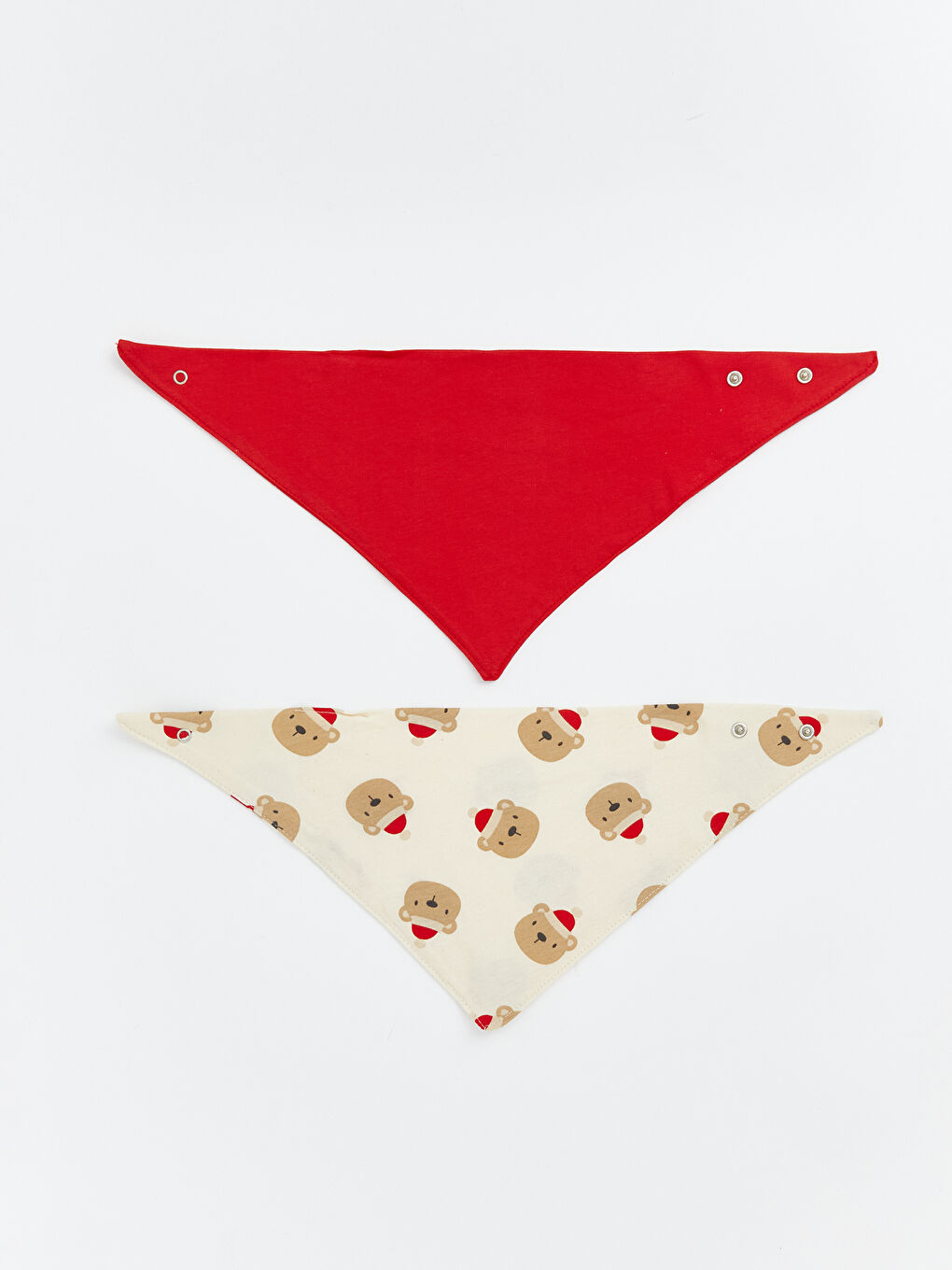 Ayıcık Baskılı Erkek Bebek Mama Önlüğü 2'li-1