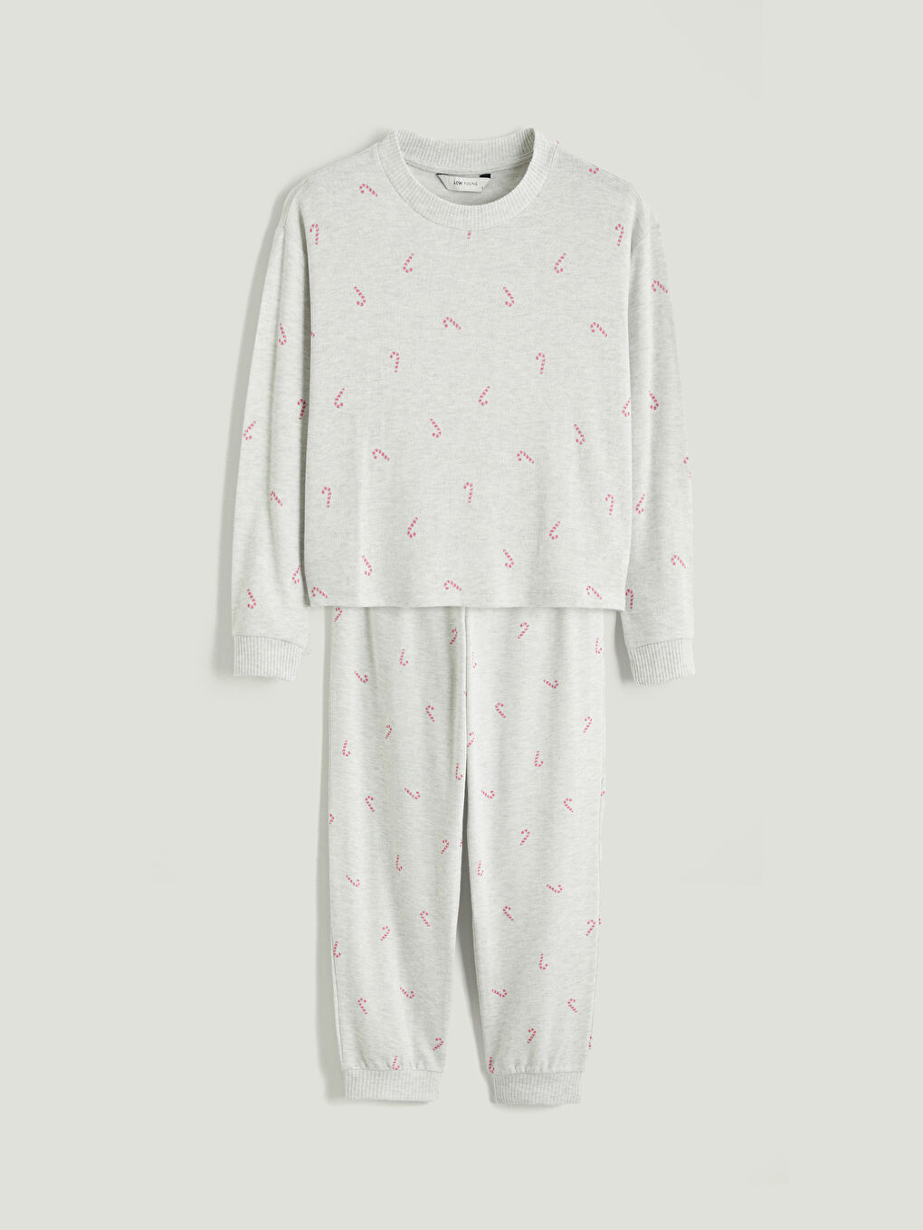 Crew Neck Patterned Women's Pyjama Set-4