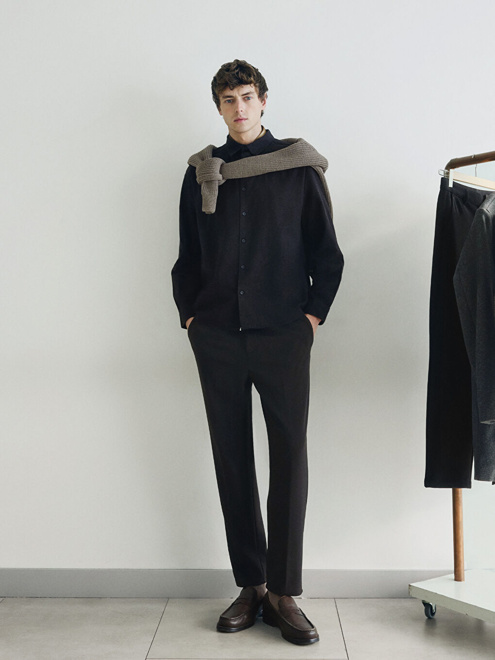 Kahverengi Standart Kalıp Erkek Pantolon