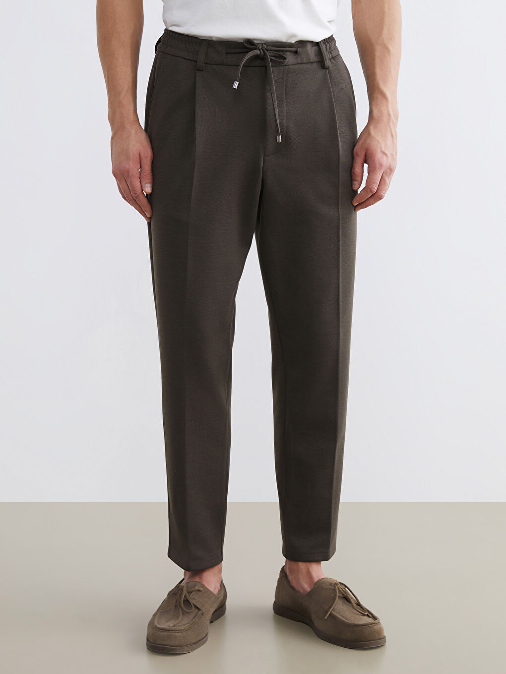 Haki Standart Kalıp Erkek Pantolon-1