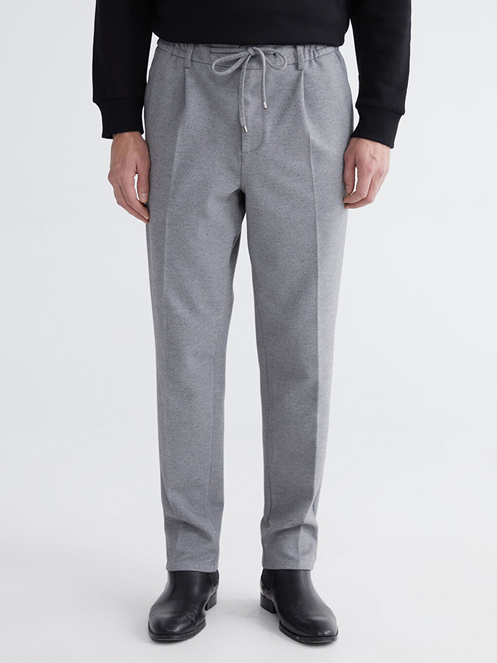 Gri Standart Kalıp Erkek Pantolon-2