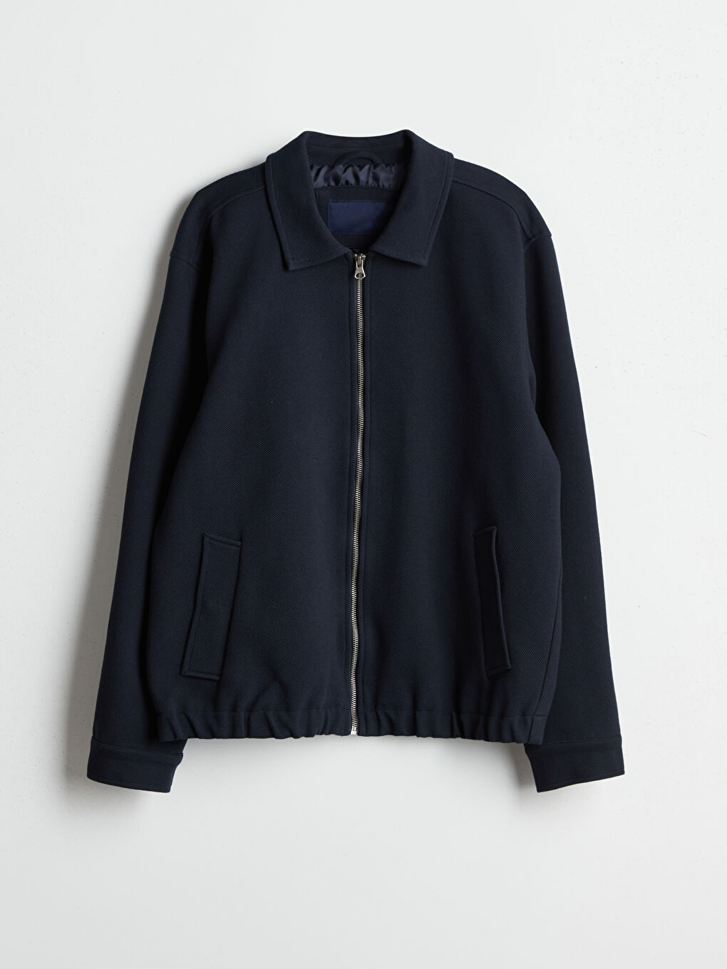 Lacivert Standart Kalıp Gömlek Yaka Erkek Mont-5