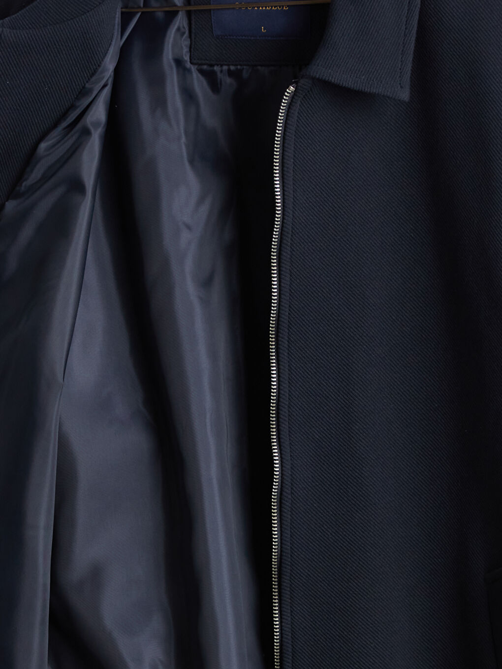 Lacivert Standart Kalıp Gömlek Yaka Erkek Mont-7