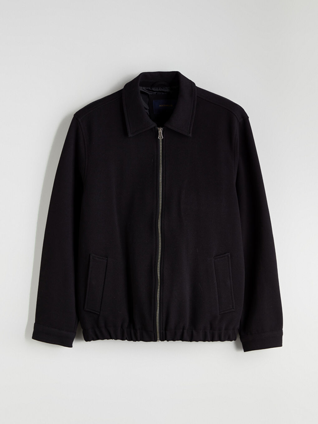 Siyah Standart Kalıp Gömlek Yaka Erkek Mont-6