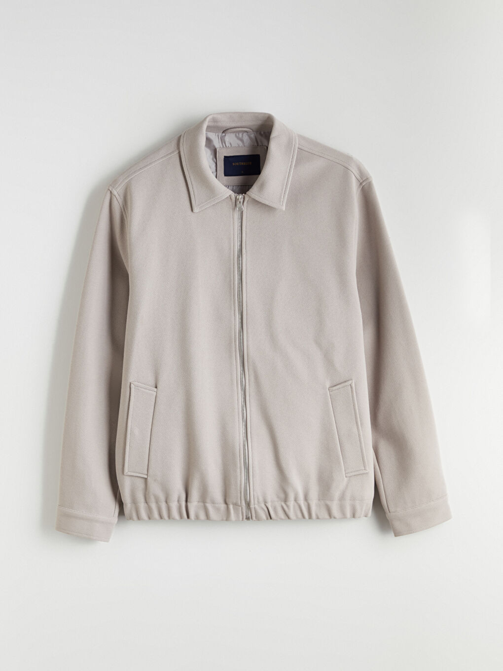 Bej Standart Kalıp Gömlek Yaka Erkek Mont-5