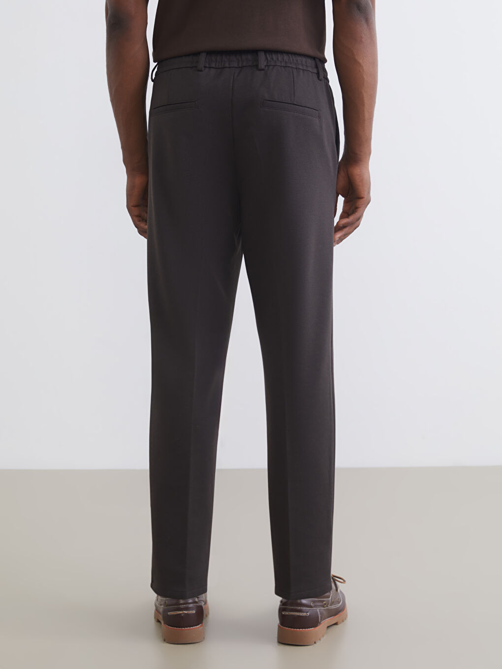 Kahverengi Standart Kalıp Erkek Pantolon-3