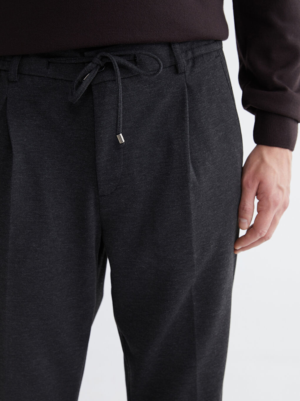 Antrasit Standart Kalıp Erkek Pantolon-2