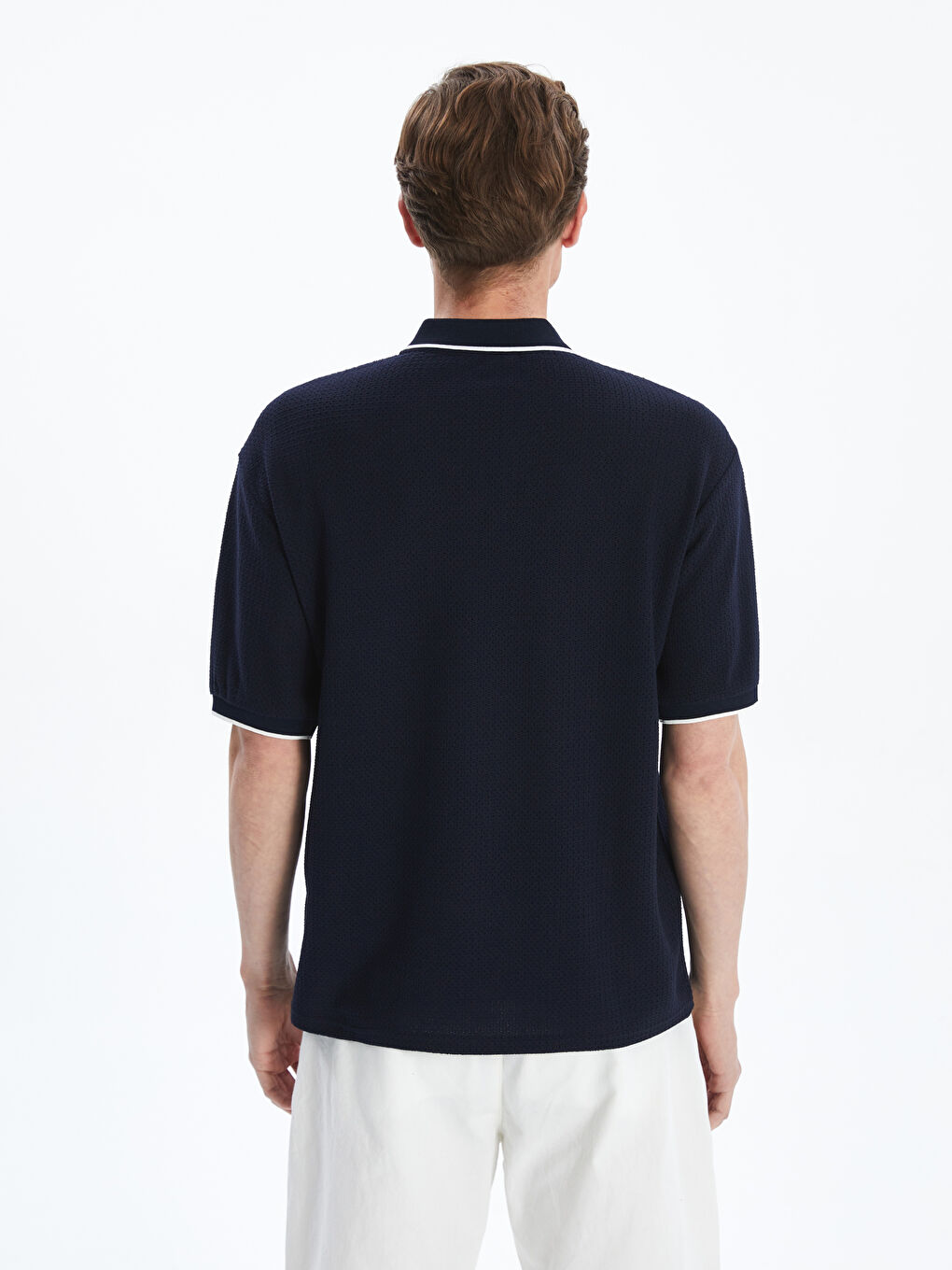 Lacivert Polo Yaka Erkek Tişört-3