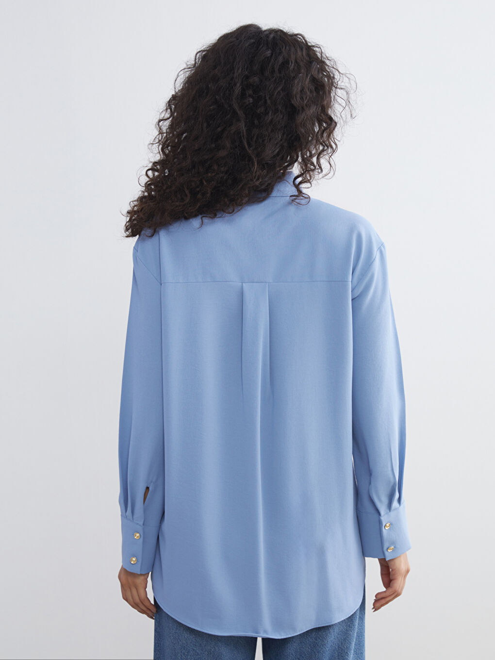 LCW Modest Women's Shirt Tunic -W5GQ15Z8-DG7