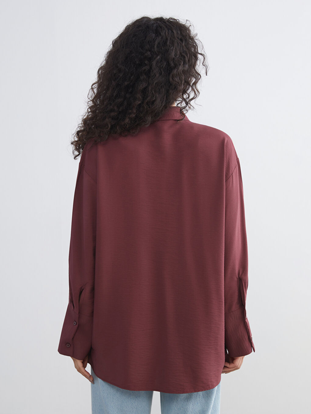 LCW Modest Textured Women's Shirt Tunic -W5GQ16Z8-JAV