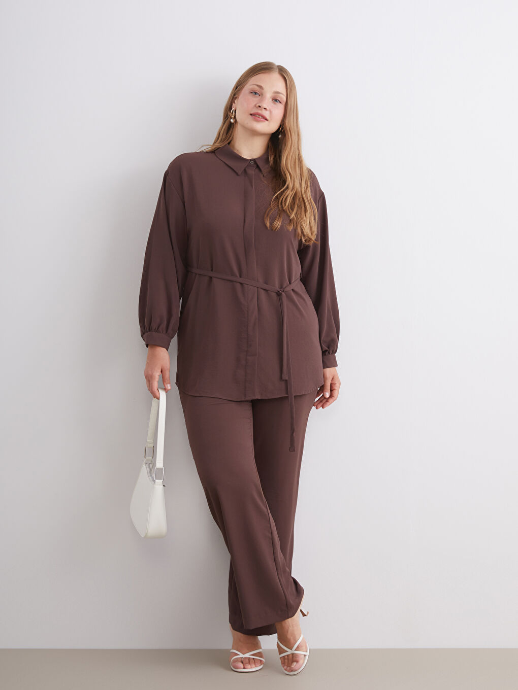 LCW Modest Oversize Women's Shirt Tunic -W5GQ17Z8-D2N