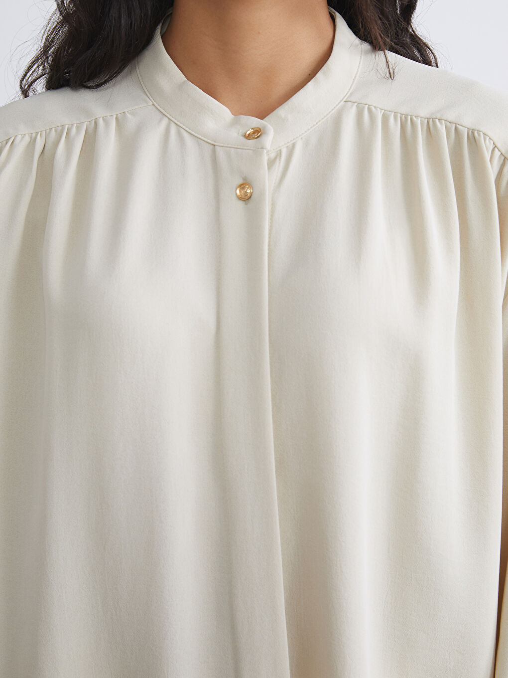 LCW Modest Grandad Collar Women's Shirt Tunic -W5GQ18Z8-JRB