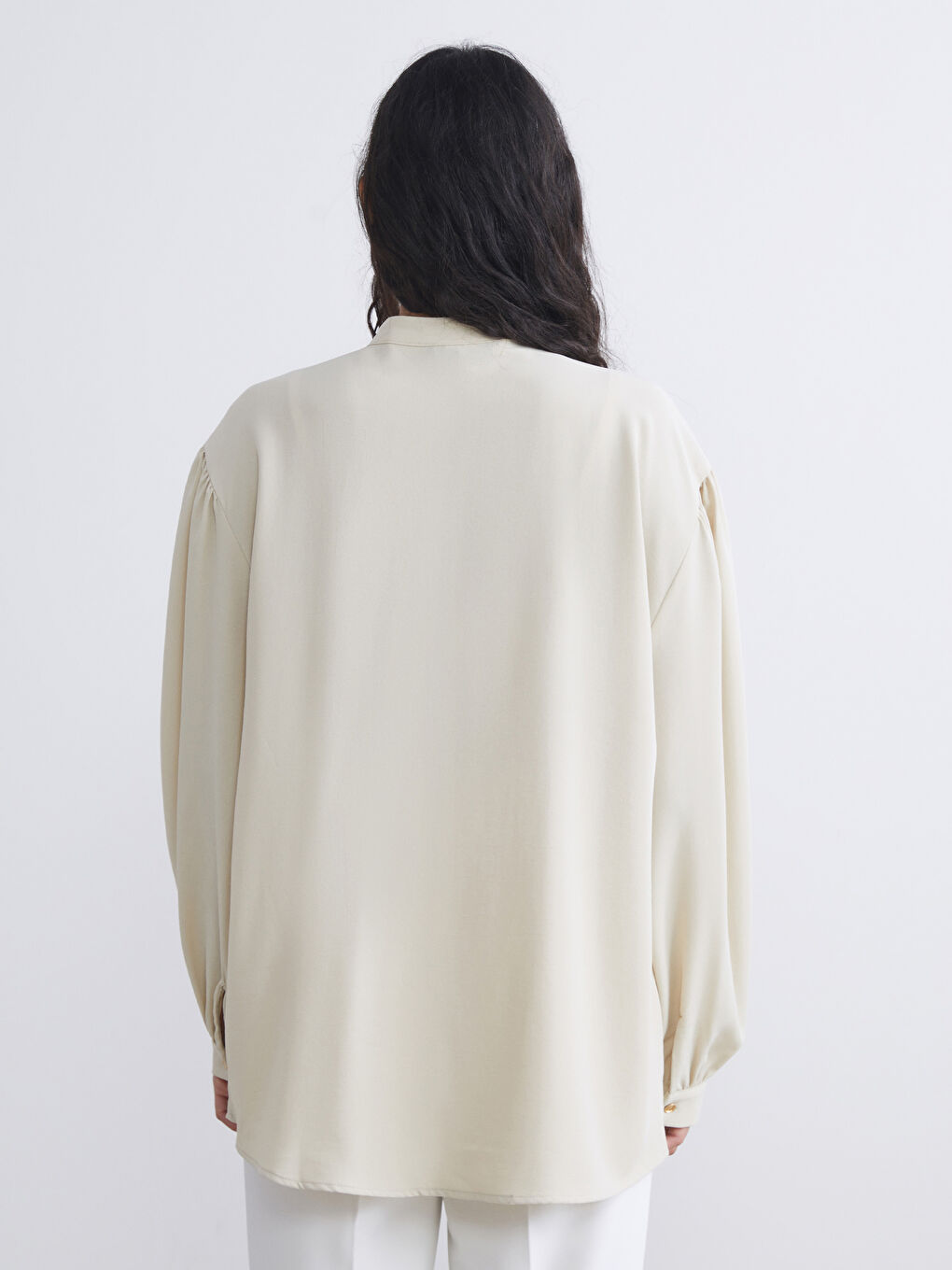 LCW Modest Grandad Collar Women's Shirt Tunic -W5GQ18Z8-JRB