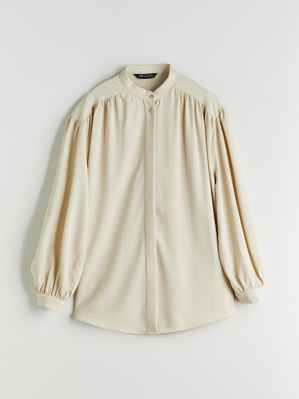 LCW Modest Grandad Collar Women's Shirt Tunic -W5GQ18Z8-JRB