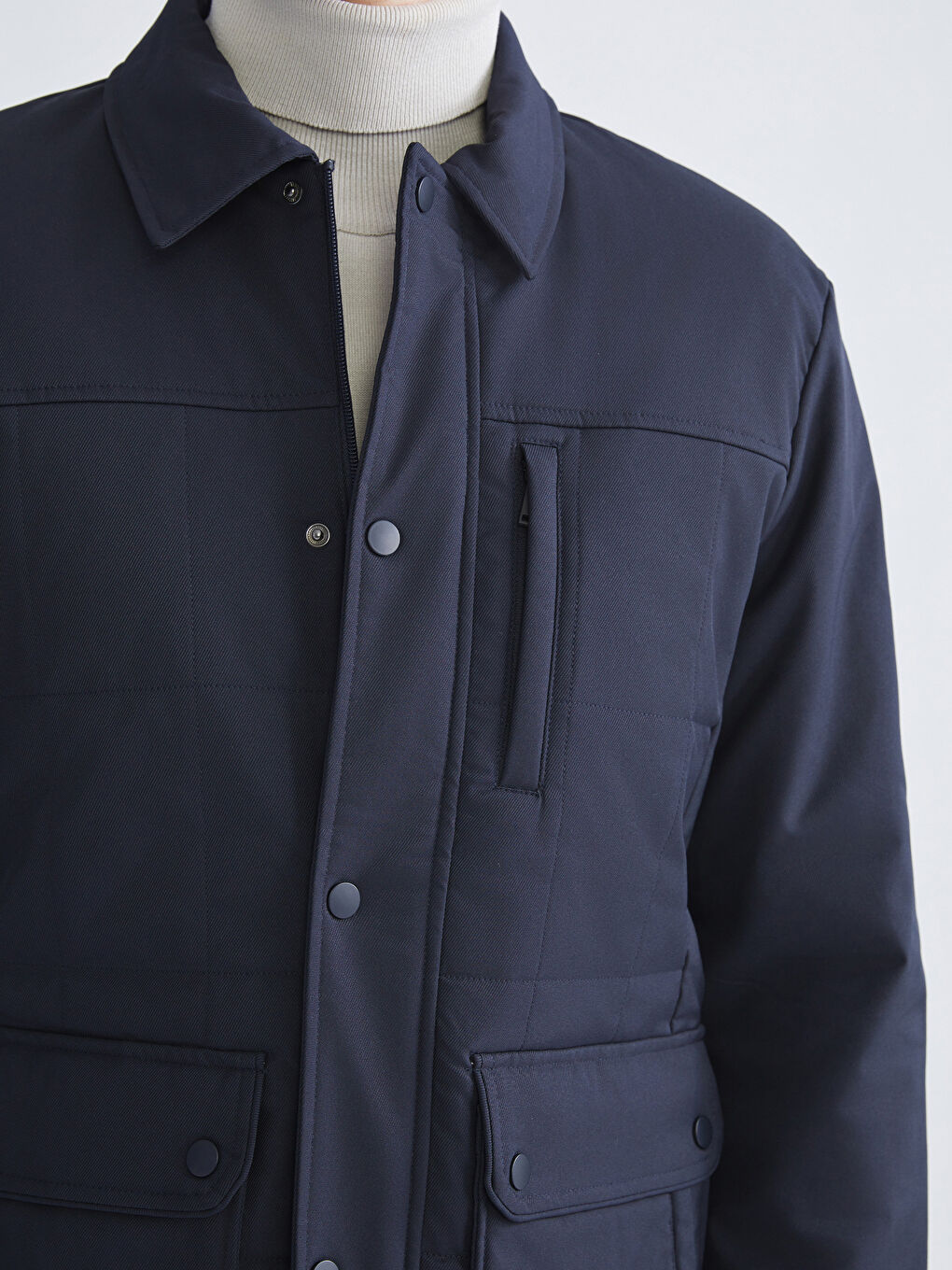 Standard Fit Collared Neck Men's Coat-2